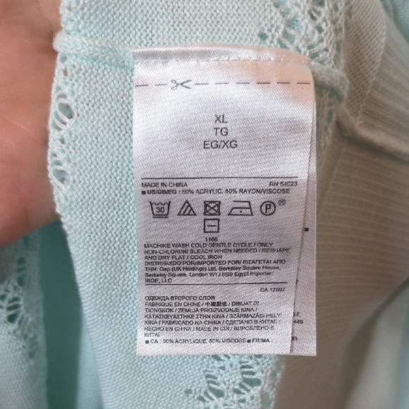 CLEARANCE Banana Republic Women's Light Seafoam Green Knit Top Size XL - Picture 4 of 11